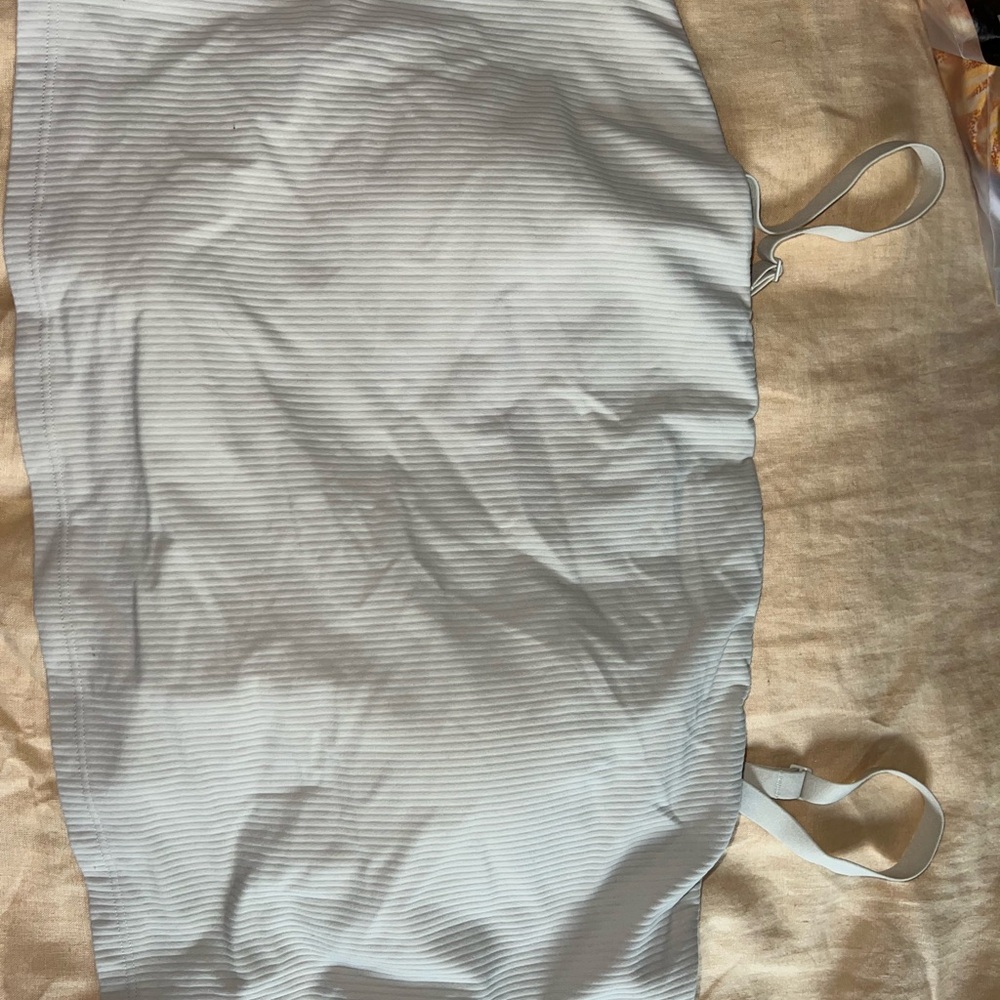 Aerie Ribbed White Tank Top